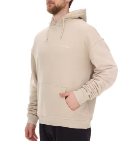 Pullover & Sweater*STONES Herren Oversized-Hoodie moderner Baumwoll-Hoodie 400gsm mit Kapuze mit Logo-Stick Beige