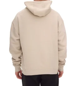 Pullover & Sweater*STONES Herren Oversized-Hoodie moderner Baumwoll-Hoodie 400gsm mit Kapuze mit Logo-Stick Beige