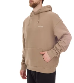 Pullover & Sweater*STONES Herren Oversized-Hoodie moderner Baumwoll-Hoodie 400gsm mit Kapuze mit Logo-Stickerei Hellbraun