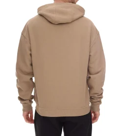 Jacken & Mäntel*STONES Herren Oversized-Jacke moderner Baumwoll-Jacke 400gsm mit Kapuze mit Logo-Stickerei Hellbraun