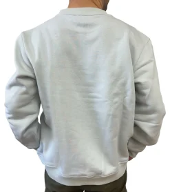 Pullover & Sweater*STONES Herren Pullover aus Baumwolle cooles Oversized-Sweatshirt 400gsm modernes Shirt mit Rundhals und Stick-Logo Hellgrau