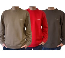 Pullover & Sweater*STONES Herren Pullover Baumwoll-Sweater Rundhals-Sweater Oversize-Sweater 400gsm Sweatshirt Rot, Dunkelbraun oder Braun