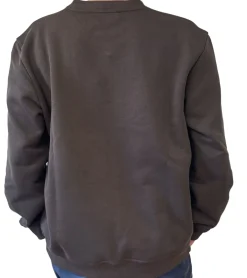 Pullover & Sweater*STONES Herren Pullover Baumwoll-Sweater Rundhals-Sweater Oversize-Sweater 400gsm Sweatshirt Braun