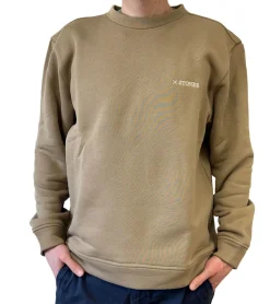 Pullover & Sweater*STONES Herren Pullover 400gsm Rundhals-Ausschnitt im Oversize Schnitt und aus Baumwolle Hell-Braun