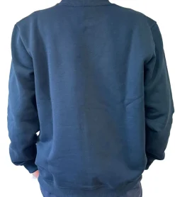 Pullover & Sweater*STONES Herren Pullover modernes Sweatshirt aus Baumwolle Oversized-Shirt 400gsm mit Rundhals und Stick-Logo Dunkel-Blau