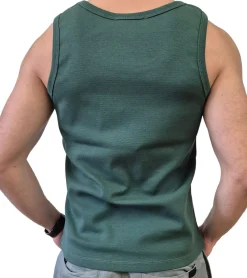 T-Shirts & Tank Tops*STONES Herren Tank Top Baumwoll-Shirt Rundhals-Top Achsel-Shirt Unterhemd Grün