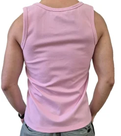 T-Shirts & Tank Tops*STONES Herren Tank Top Baumwoll-Shirt Rundhals-Top Achsel-Shirt Unterhemd Pink