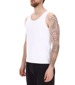 T-Shirts & Tank Tops*STONES Herren Tank Top modernes Muskel-Shirt aus Baumwolle Rundhals-Top Unterhemd Weiß