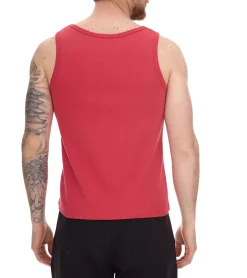 T-Shirts & Tank Tops*STONES Herren Tank Top modernes Baumwoll-Shirt Rundhals-Top farbenfrohes Achsel-Shirt Unterhemd Rot