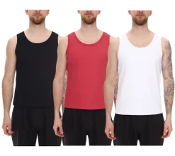 T-Shirts & Tank Tops*STONES Herren Tank Top modernes Muskel-Shirt aus Baumwolle Rundhals-Top Unterhemd Weiß, Schwarz oder Rot