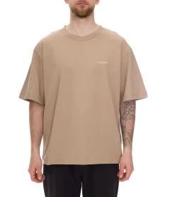 T-Shirts & Tank Tops*STONES Herren T-Shirt modernes Shirt aus Baumwolle Kurzarm-Shirt 240gsm mit Rundhals und Stick-Logo Oversized Fit Hellbraun