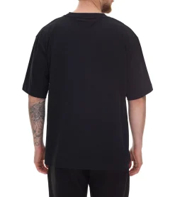 T-Shirts & Tank Tops*STONES Herren T-Shirt schlichtes Baumwoll-Shirt mit Rundhals und Stick-Logo Kurzarm-Shirt 240gsm Oversized Schwarz