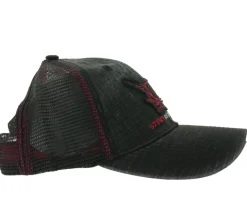 Caps & Mützen*Bio-Domes Headgear "STORY OF THE YEAR" Unisex Cap Baumwoll-Cap mit Mesh-Einsatz im klassischen Schnitt mit leicht gebogenen Schnitt Grau/Rosa