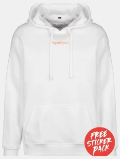 Pullover & Sweater*Stylewriting Graffporn Hoody Weiß/Apricot