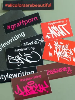 T-Shirts & Tank Tops*Stylewriting Graffporn T-Shirt Dunkelmarine/Apricot