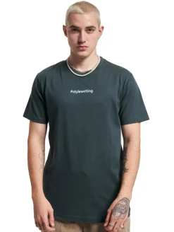 T-Shirts & Tank Tops*Stylewriting Logo T-Shirt Dunkelgrün/Aqua