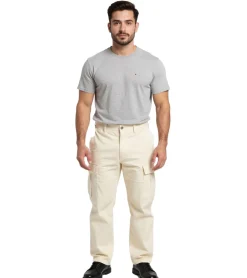 Jeans & Hosen*O46 stylische Herren Cargo-Jeans 2 Pocket Style Freizeit-Hose mit vielen Taschen BR-8000-1000 Beige