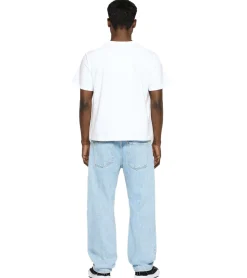 Jeans & Hosen*O46 stylische Herren Jeans im Jogger-Stil Denim-Hose Baggy Leg mit Bindeband BR-12000-300 Hell-Blau