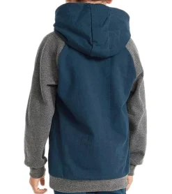 Pullover & Sweater*O46bpx stylischer Kinder Kapuzen-Pullover für Jungen Weihnachts-Pulli Baumwoll-Shirt 912416 Blau/Grau