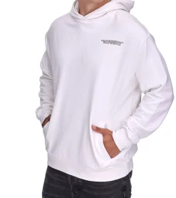 Pullover & Sweater*SUBLEVEL Herren Kapuzen-Pullover Baumwoll-Hoodie mit Eingriffstaschen Sweater H10014T21326A6 22000 Weiß