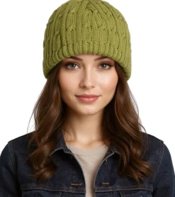 Caps & Mützen*BioworldMerch System of A Down Beanie kuschelige Frühlings-Mütze gemütlicher Strick-Beanie Olivgrün