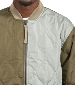 Jacken & Mäntel*TAION Military Ma-1 Herren 800 FLP Daunen-Jacke mit Pattentaschen Stepp-Jacke im Bomberjacken-Stil Multi-Grün