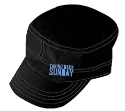 Caps & Mützen*BioworldMerch TAKING BACK SUNDAY Emo-Band Baumwoll-Cap im millitärischen Schnitt mit leicht gebogenem Schirm FC107910TBS Schwarz