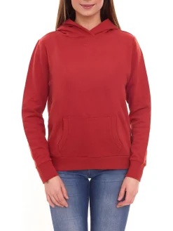 Sweater & Pullover*Tamaris Damen Hoodie Baumwoll-Pullover mit Kapuze und Kängurutasche 29289356 Rost