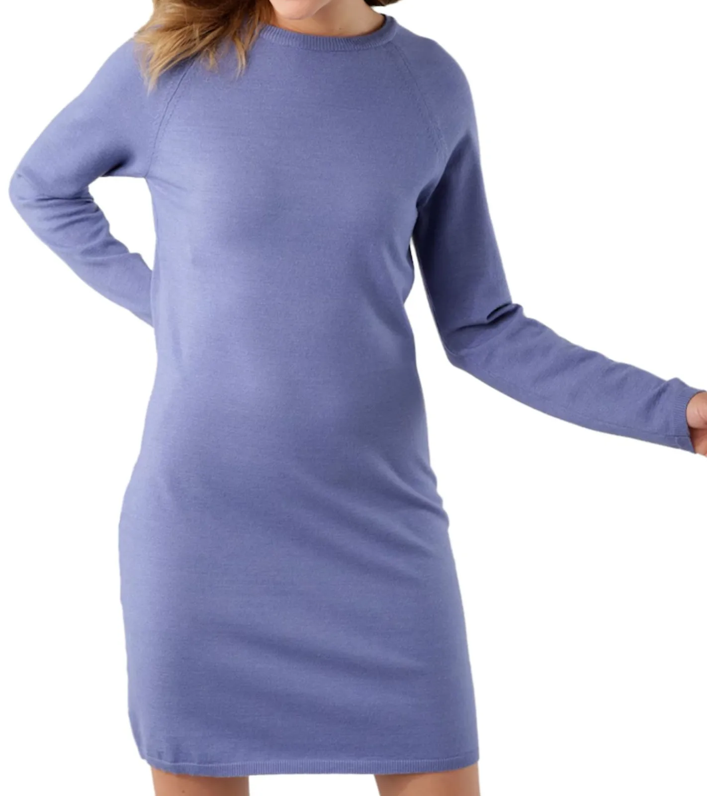 Kleider*Tamaris Damen Midi-Kleid Sommer-Kleid modisches Langarm-Kleid 95920428 Blau