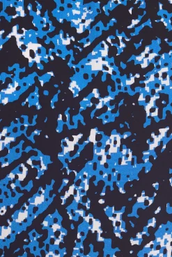 Poloshirts & Blusen*Tamaris Damen Sommer-Shirt Kurzarm-Bluse mit Allover-Muster Sommer-Oberteil 95816943 Schwarz/Blau