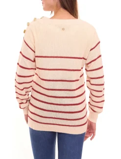 Sweater & Pullover*Tamaris Damen Strick-Pullover locker gewebter Rundhals-Sweater im Oversize-Stil 92878532 Beige