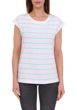 Tops & T-Shirts*Tamaris T-Shirt schickes Damen Sommer-Shirt mit Rundhalsausschnitt Baumwoll-Shirt 99612539 Weiß