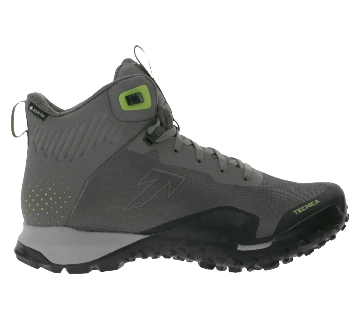 Trekkingschuhe & Wanderschuhe*TECNICA Magma 2.0 Mid Gore-Tex MS Herren Wander-Schuhe Trekking-Boots mit Vibram Megagrip-Sohle und Litebase OX-Shield Hiking-Schuhe 11251400 005 Grau-Grün/Schwarz