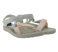 Zehentrenner & Sandalen*TEVA Original Universe Damen Trekking-Sandale leichte Freizeit-Schuhe glitzernd Outdoor-Sandale 1135370/PMML Silber/Rosa/Grau