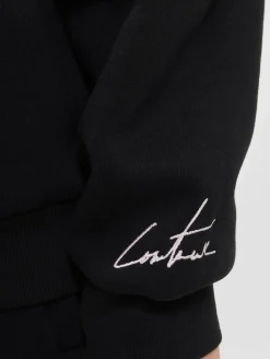 Sweater & Pullover*The Couture Club Kapuzenpullover mit Herz-Slogan und Puff-Print in Schwarz