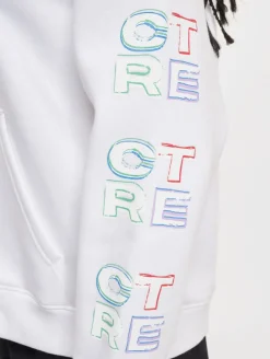 Sweater & Pullover*The Couture Club Oversize-Kapuzenpullover mit bunten Grafiken, Offwhite