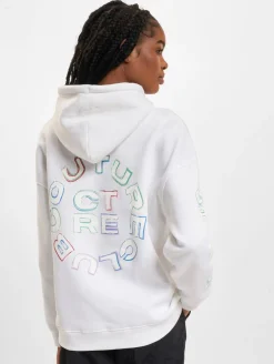 Sweater & Pullover*The Couture Club Oversize-Kapuzenpullover mit bunten Grafiken, Offwhite