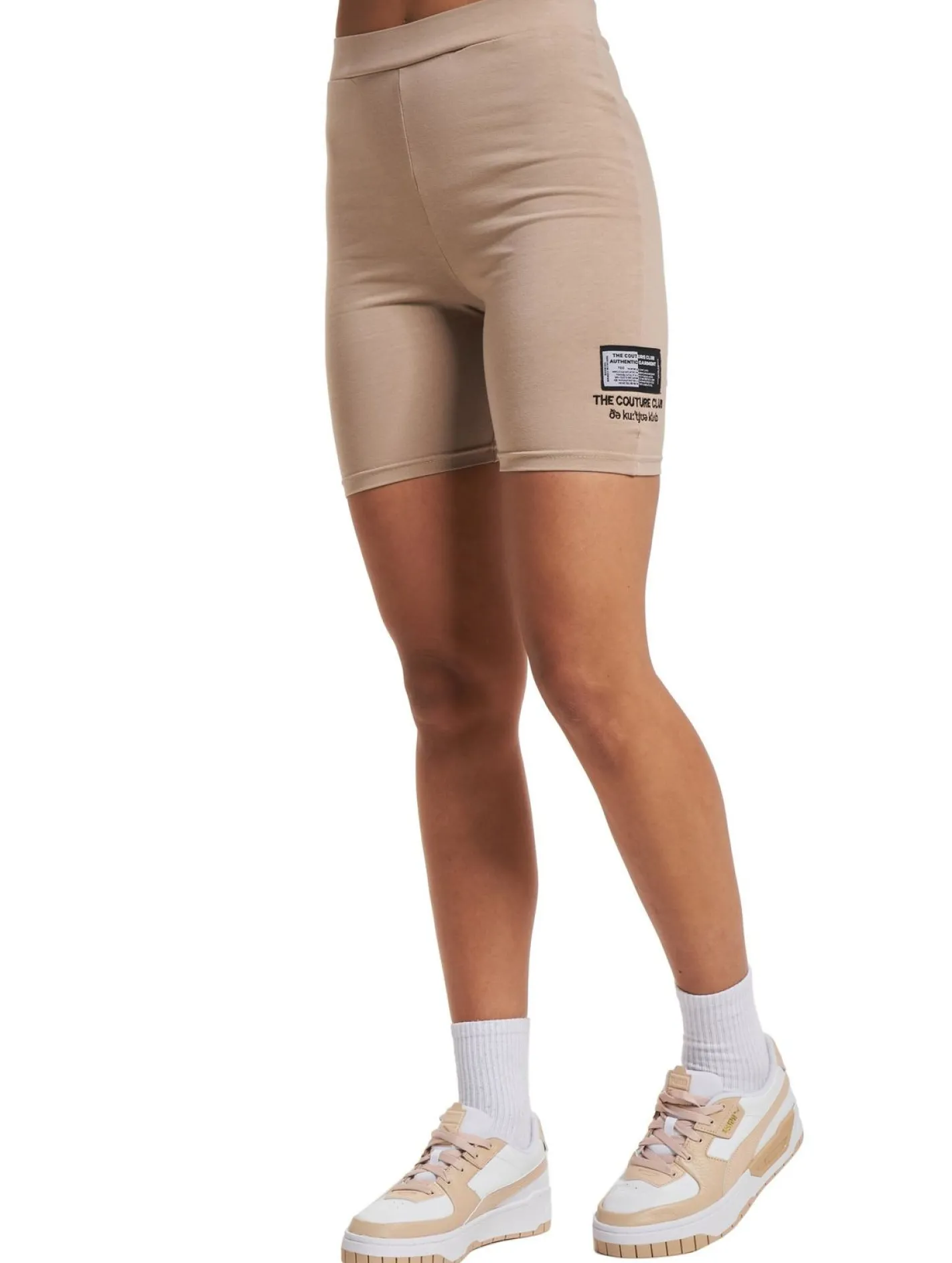 Shorts & Bermudas*The Couture Club Radlerhose mit Grafiketikett und Detail in Beige
