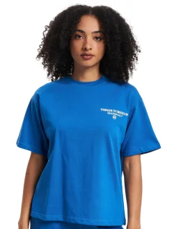 Tops & T-Shirts*The Couture Club Season Logo Entspanntes Baumwoll-T-Shirt Blau