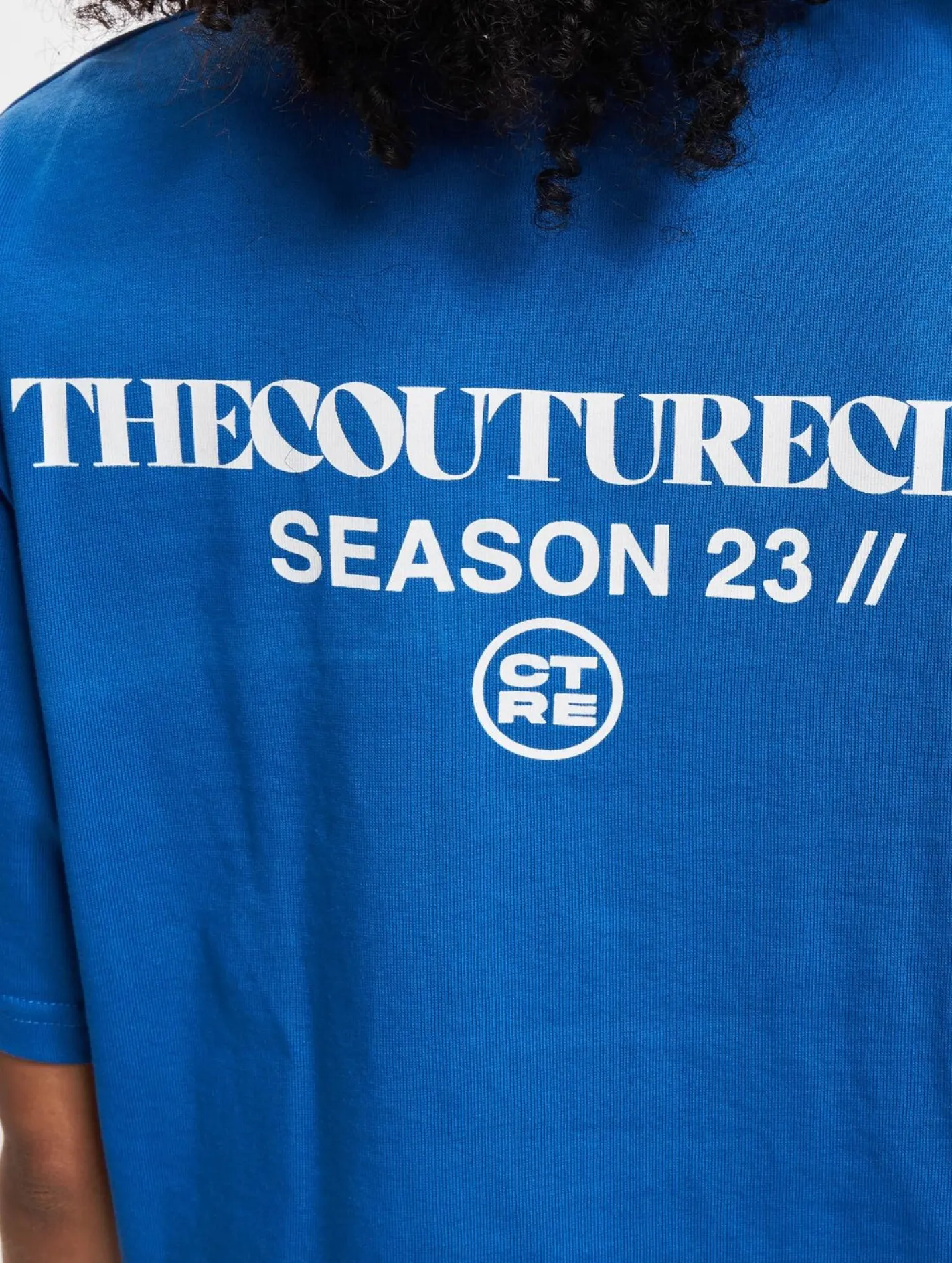 Tops & T-Shirts*The Couture Club Season Logo Entspanntes Baumwoll-T-Shirt Blau