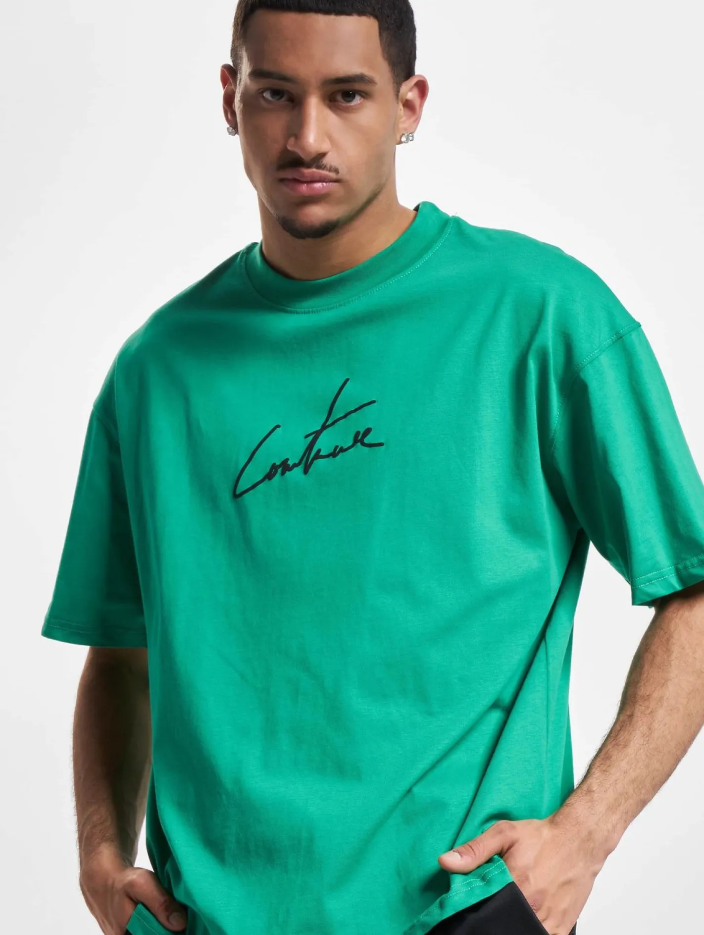 T-Shirts & Tank Tops*The Couture Club Signature Locker geschnittenes T-Shirt mit Puff-Print in Grün