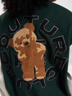 Mäntel & Jacken*The Couture Club Teddybär Collegejacke Grün