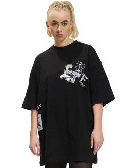 Kleider*The Couture Club Varsity Oversize-Kleid schwarz