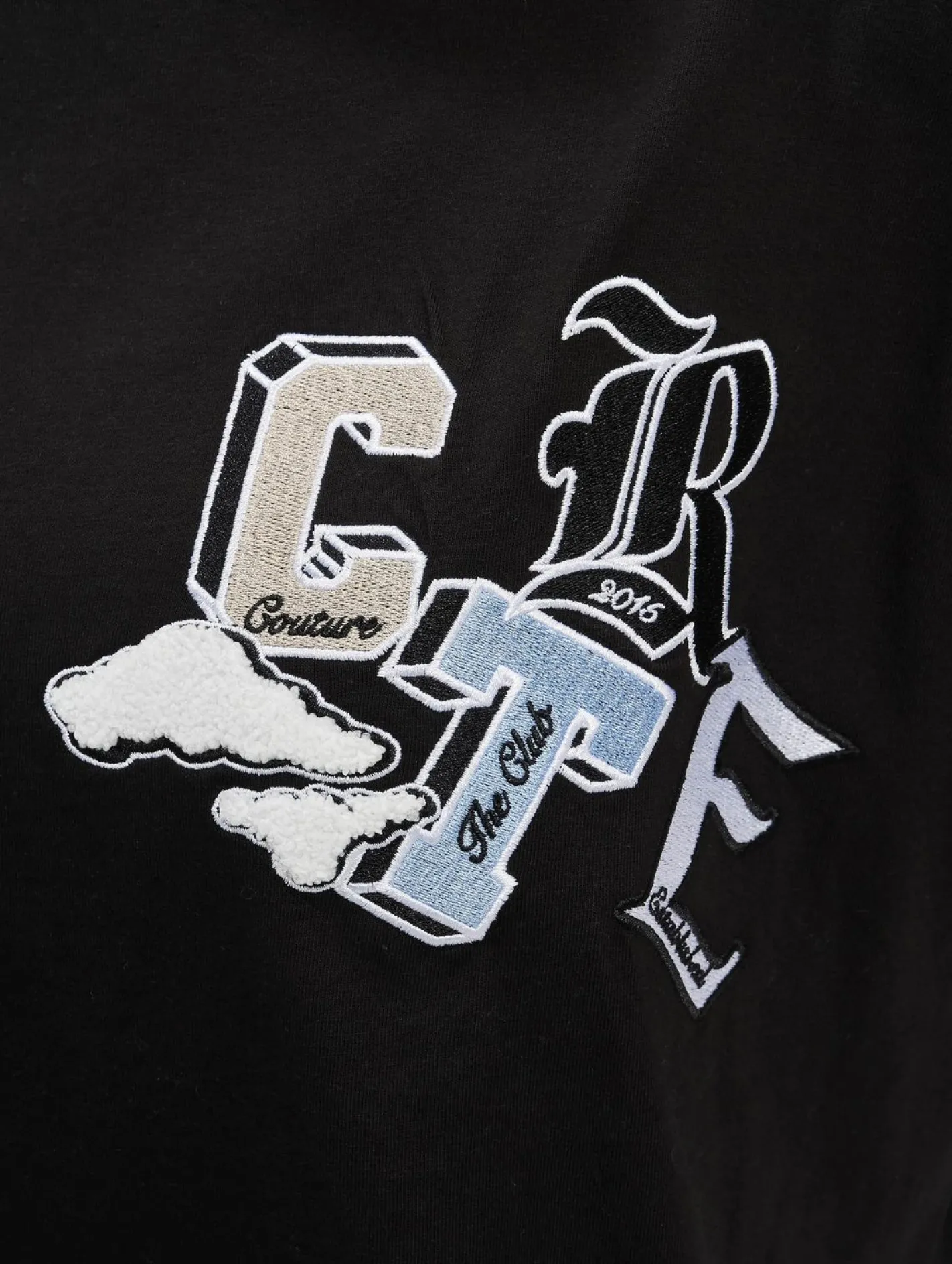 Kleider*The Couture Club Varsity Oversize-Kleid schwarz