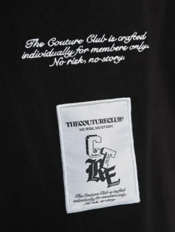 Kleider*The Couture Club Varsity Oversize-Kleid schwarz