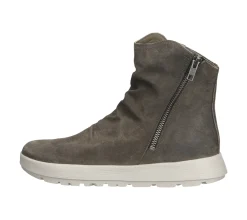 Boots & Stiefel*Think! Comoda Damen Stiefeletten modische Echtleder-Boots mit Reißverschluss 3-000459-2000 Braun/Grau