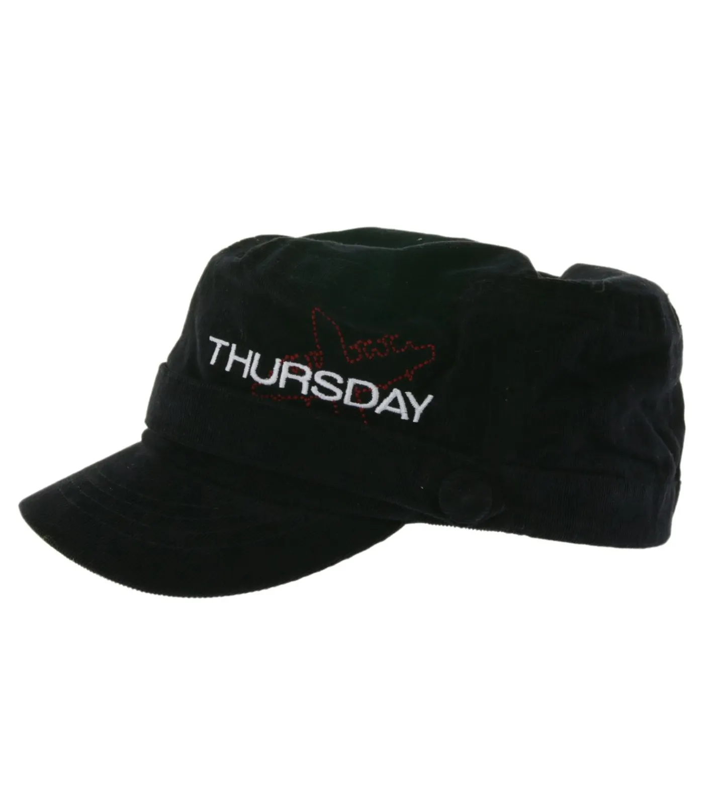Caps & Mützen*BioworldMerch Thursday Unisex Post-Hardcore-Band Baumwoll-Cap im millitärischen Schnitt mit leicht gebogenen Schnitt FC107889THU Schwarz