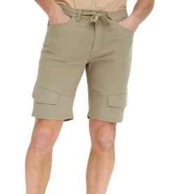 Shorts & Bermudas*O46bpx tolle Herren Stretch Cargo-Bermuda kurze Hose in Regular-Fit Shorts mit Bein-Taschen und Kordelzug 940901 Rauch-Oliv-Grün