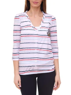 Tops & T-Shirts*Tom Tailor T-Shirt Set Damen Sommer-Shirt und Baumwoll-Top 34300140 Weiß/Blau/Rot