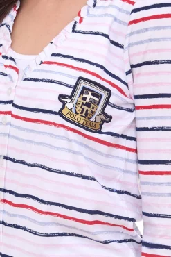 Tops & T-Shirts*Tom Tailor T-Shirt Set Damen Sommer-Shirt und Baumwoll-Top 34300140 Weiß/Blau/Rot